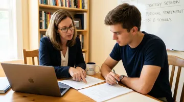 Admit Beacon MBA admissions consulting team reviewing candidate application strategy