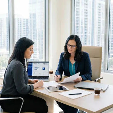 MBA admissions consultant guiding a candidate through their application strategy