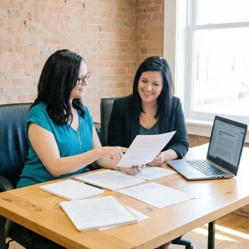 MBA applicant working on college essays with a coach during a one-on-one coaching session