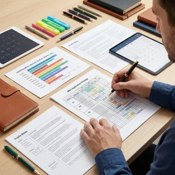 MBA applicant reviewing a personalized round selection strategy plan