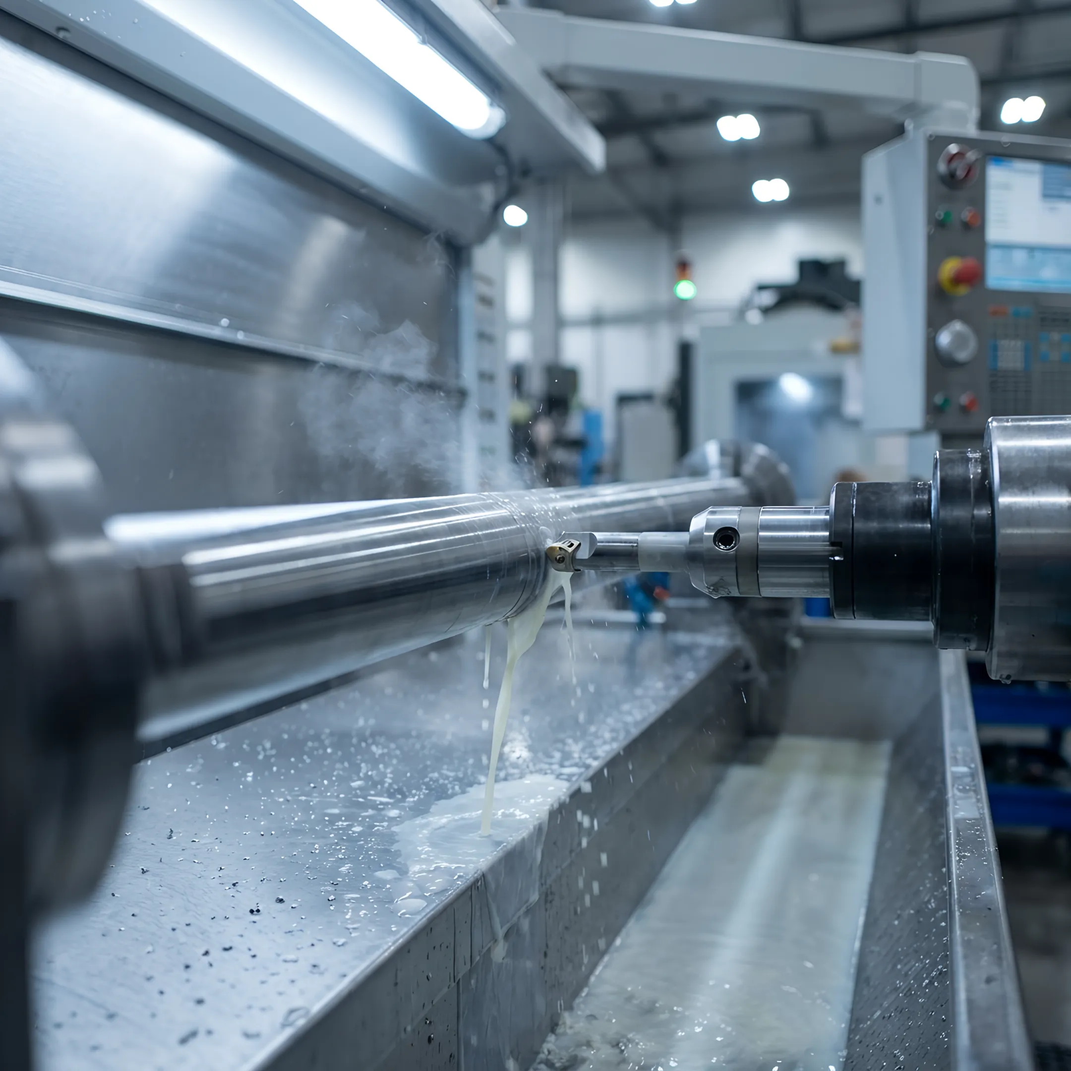 Precision deep hole drilling on a metal component