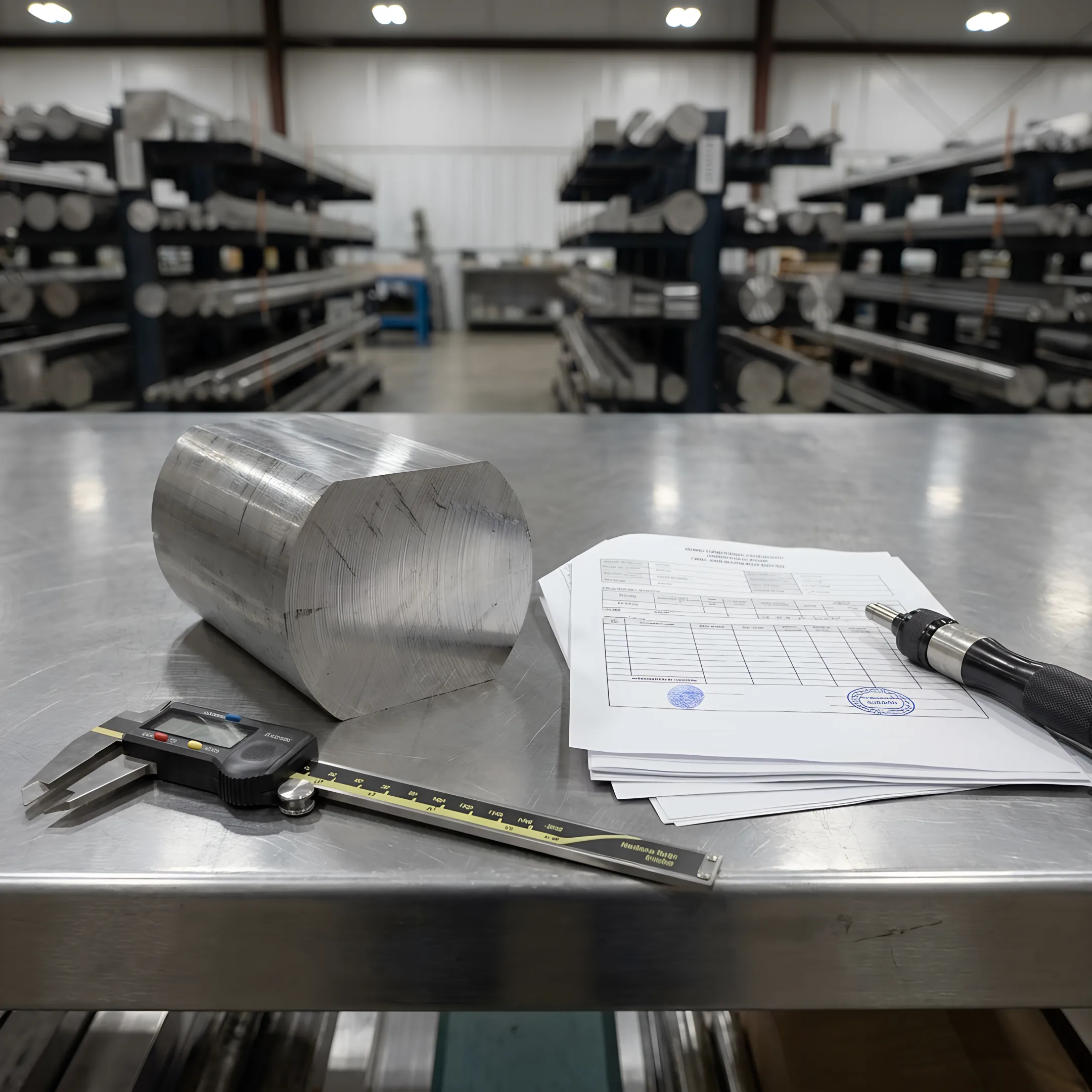 Material testing documentation and alloy sample