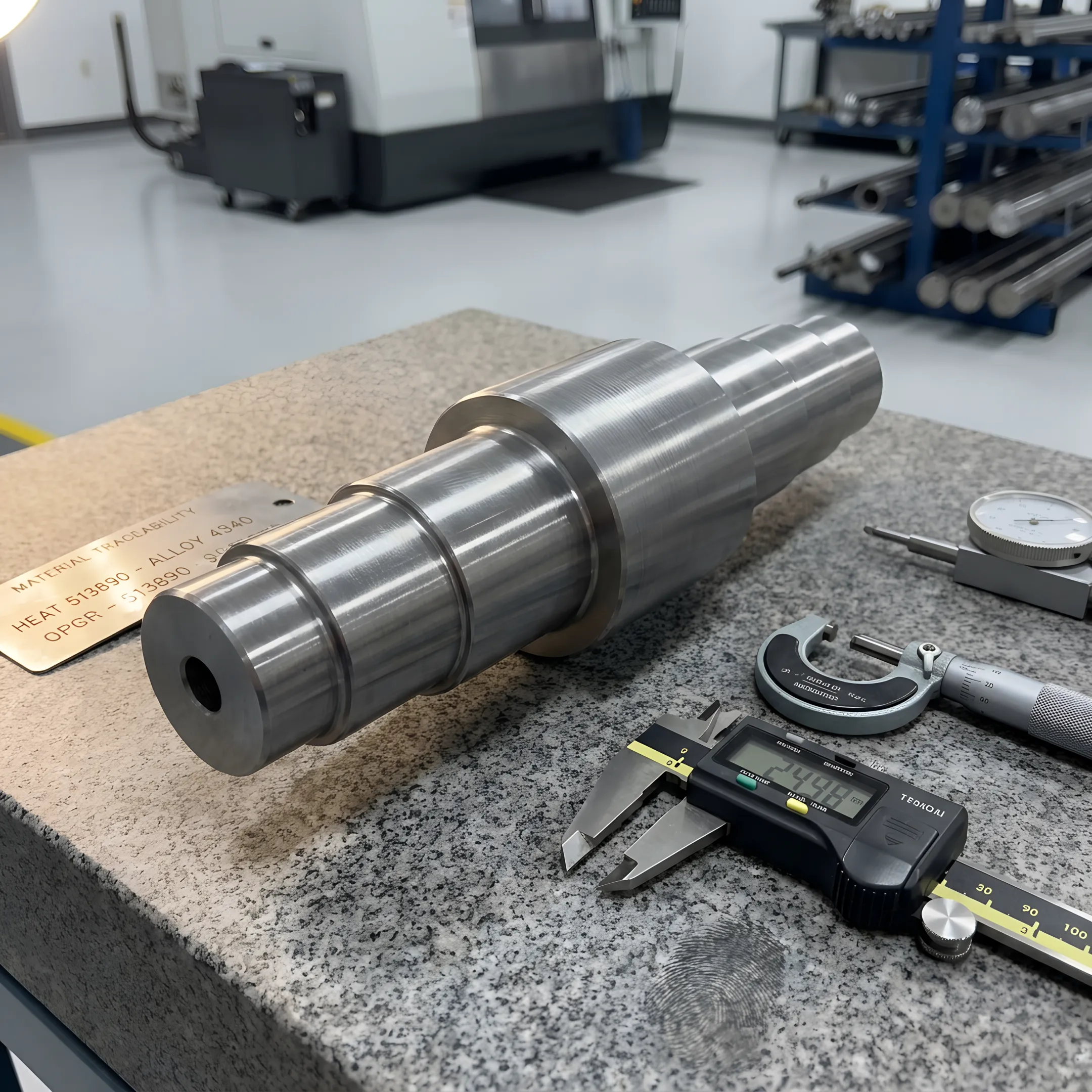 Machined forged alloy steel component
