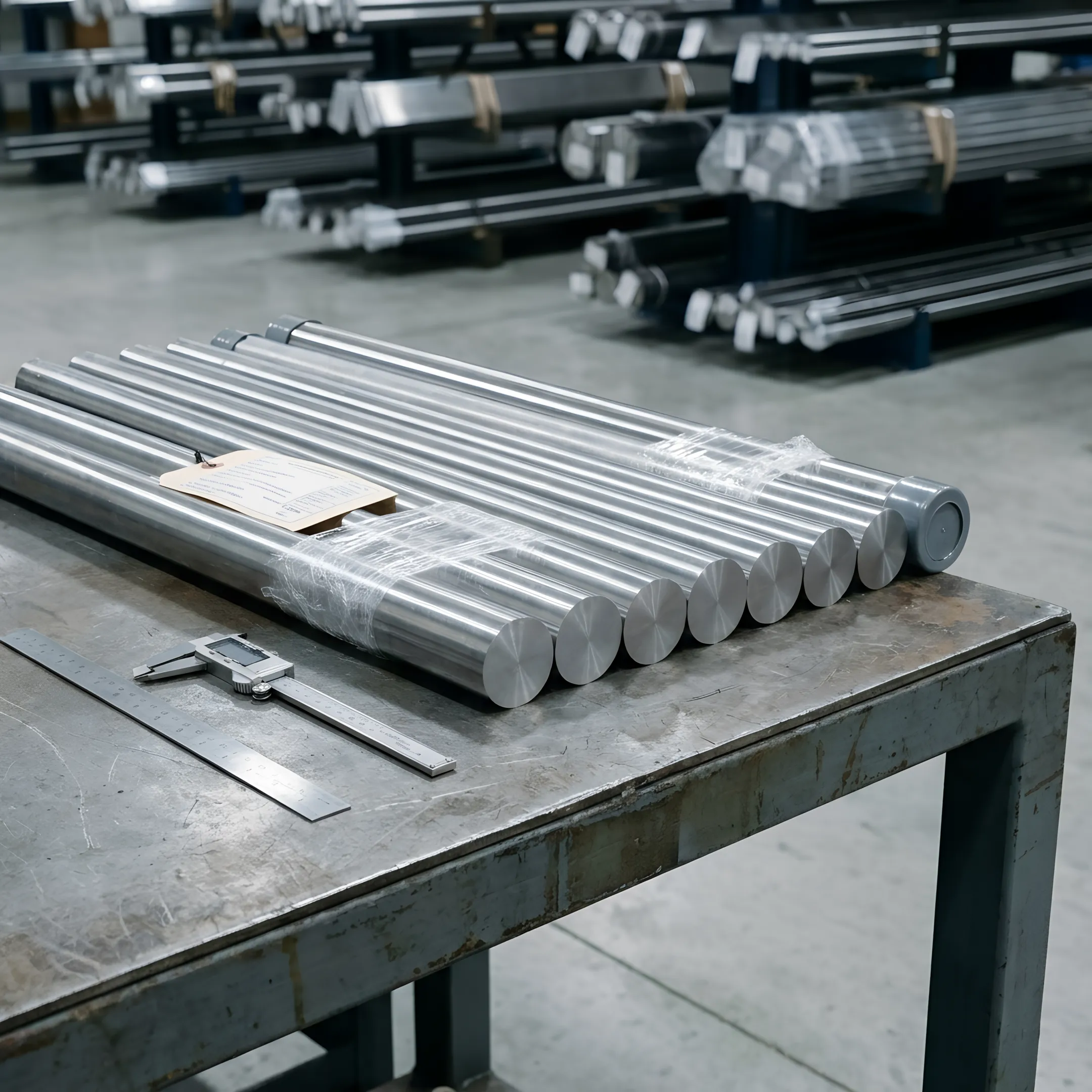 Cut alloy bars ready for shipment