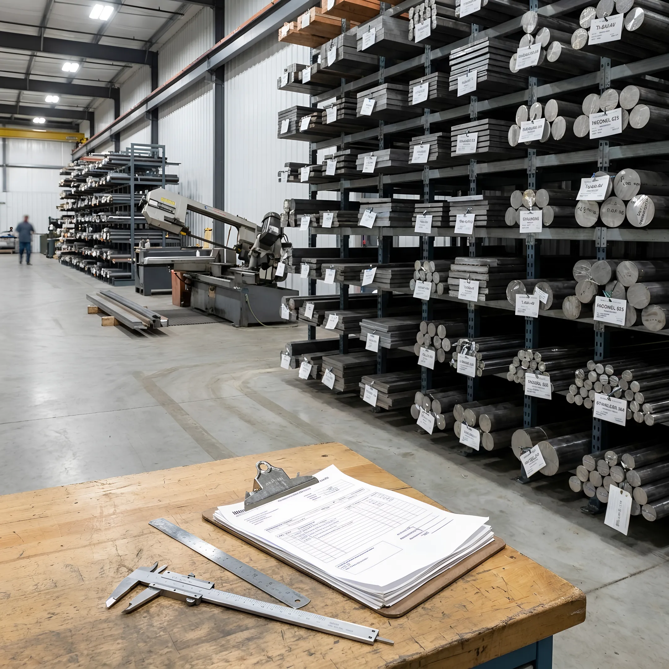 Specialty alloy stock prepared for custom cutting