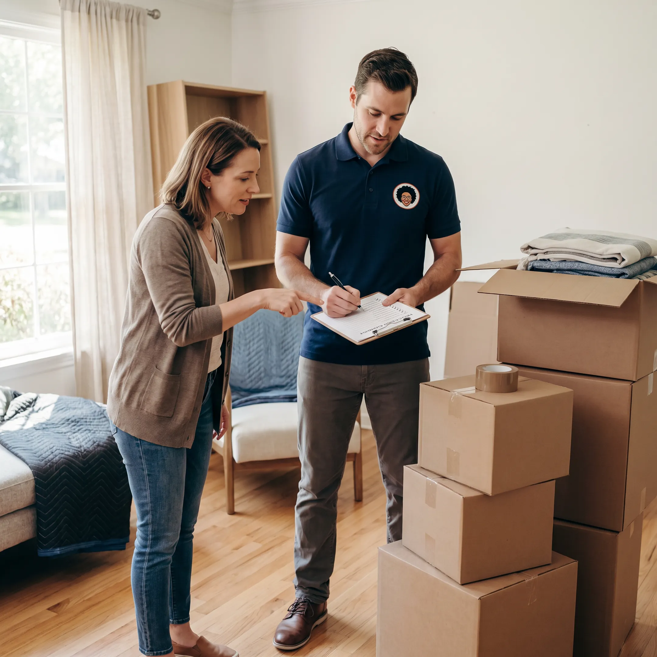 Moving coordinator discussing a customized relocation plan