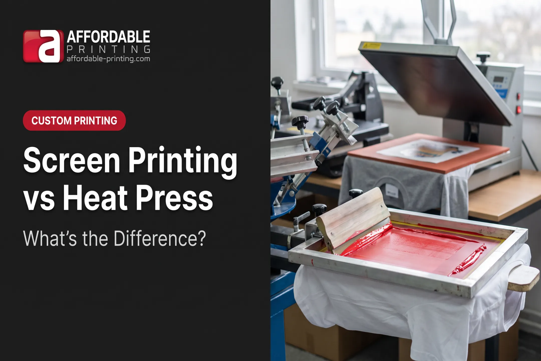 Screen Printing vs Heat Press: What's the Difference?