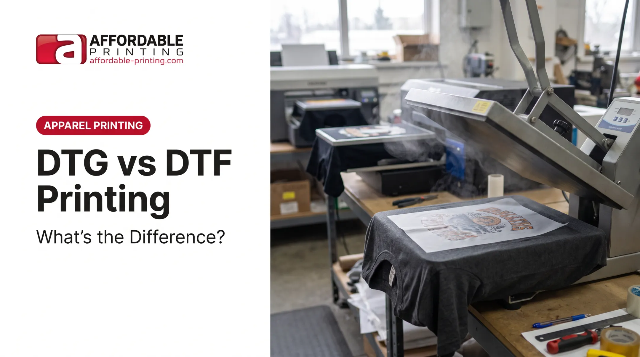 DTG vs DTF Printing: What's the Difference?