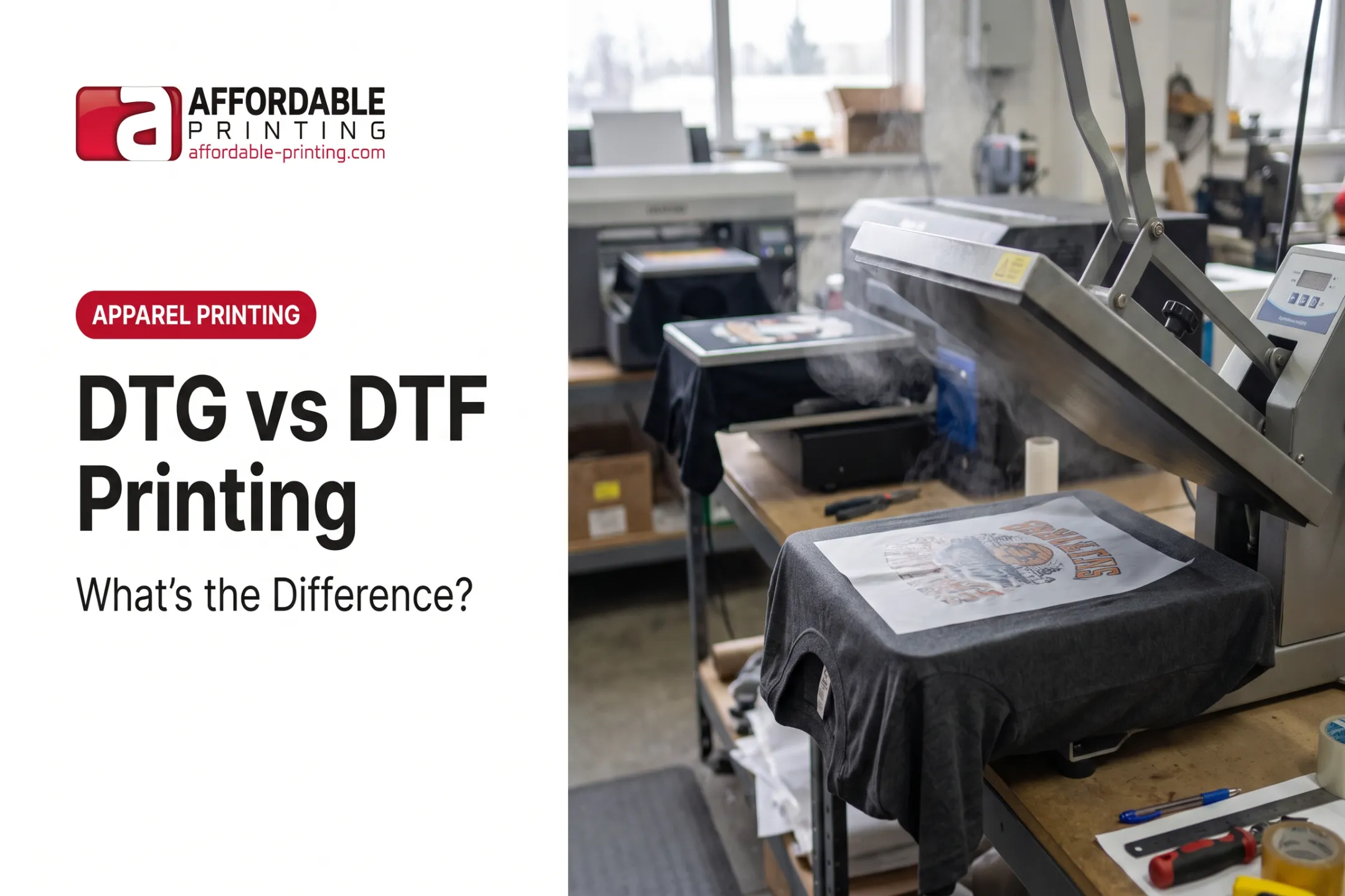 DTG vs DTF Printing: What's the Difference?