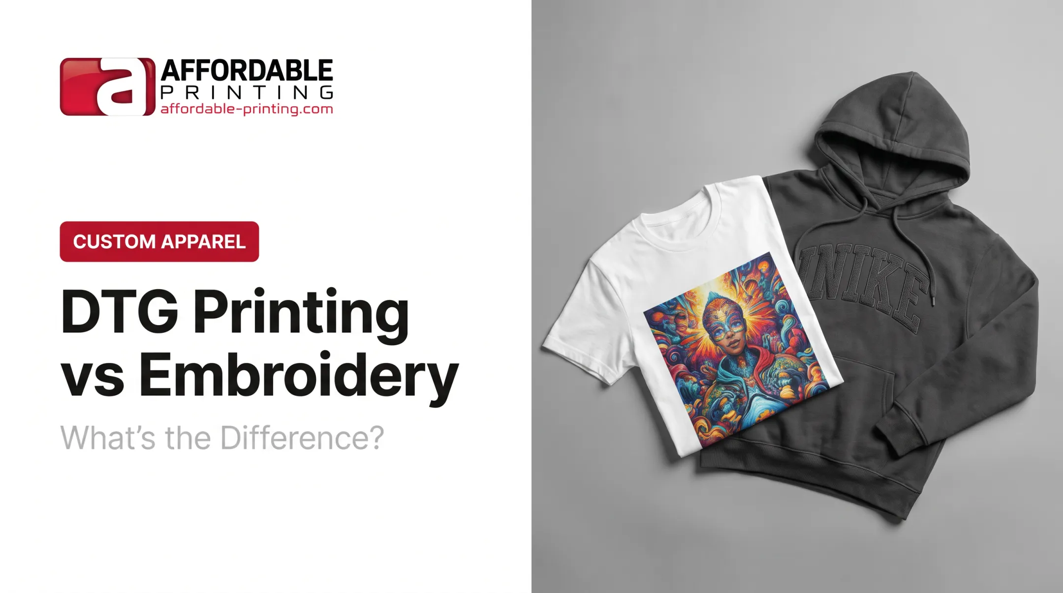 DTG Printing vs Embroidery: What's the Difference?