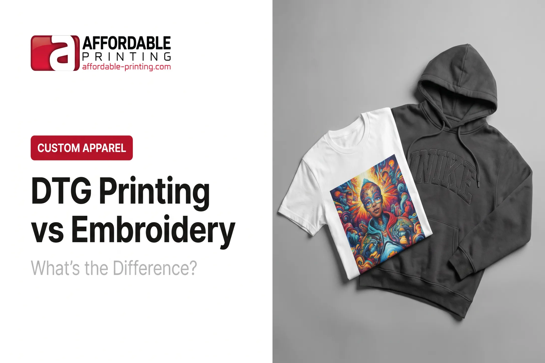 DTG Printing vs Embroidery: What's the Difference?