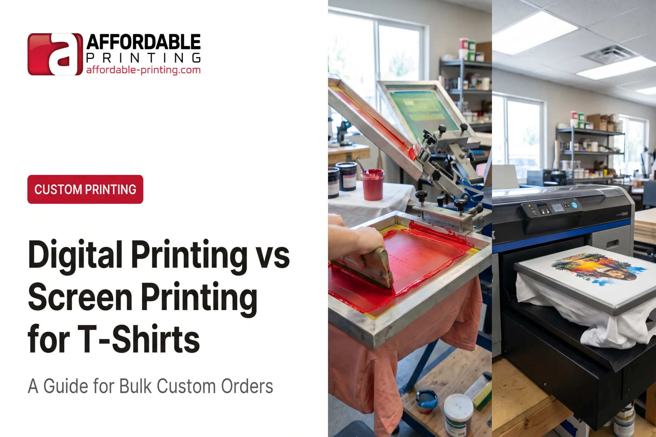 Digital Printing vs Screen Printing for T-Shirts