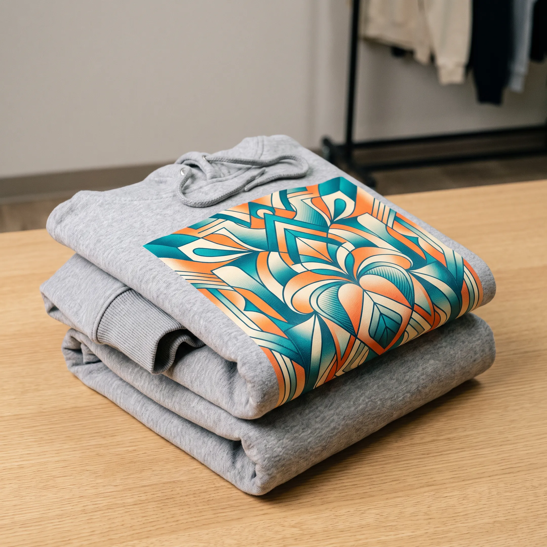 Custom DTF printed hoodie with vibrant full-color graphic