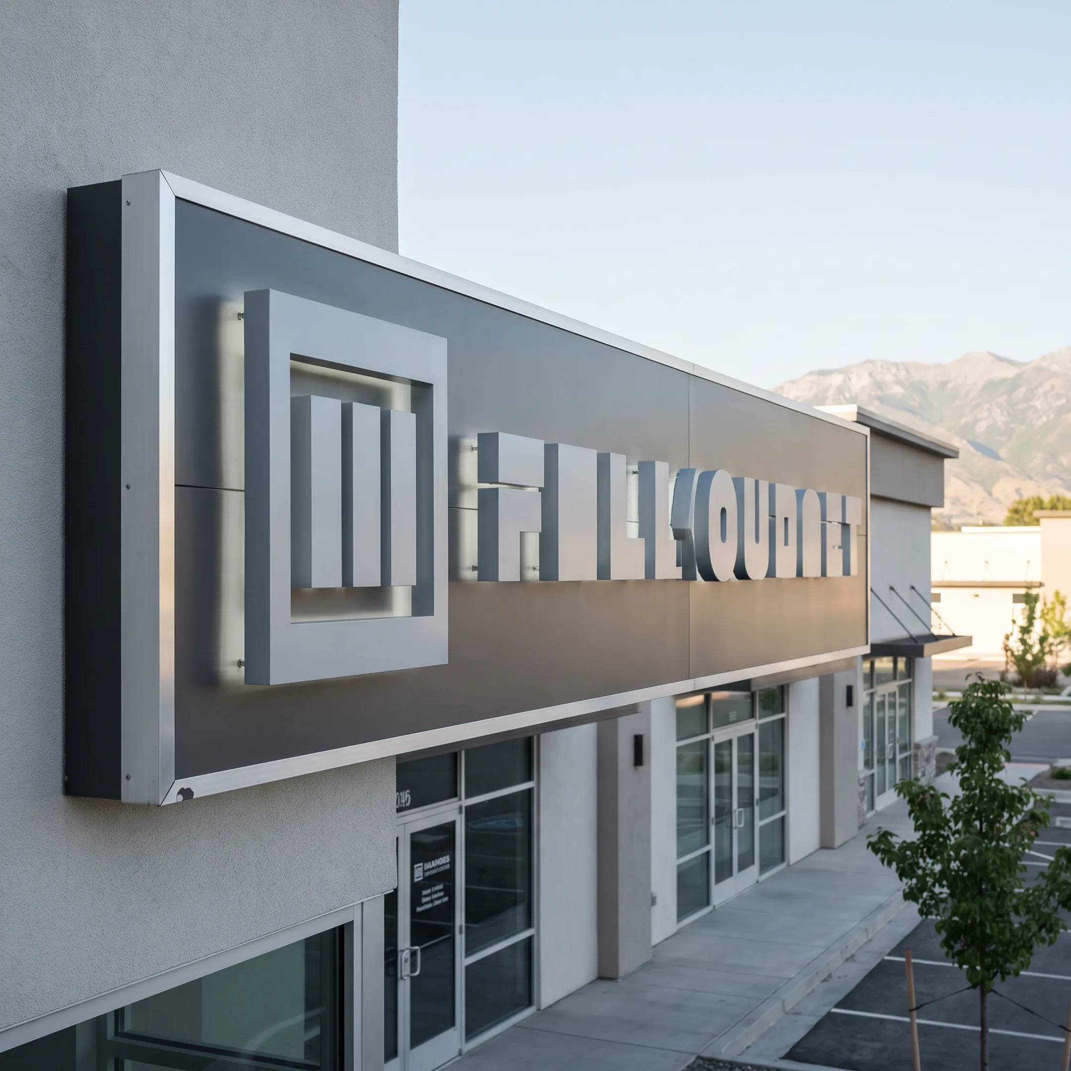 Custom outdoor business sign displayed outside a Utah storefront