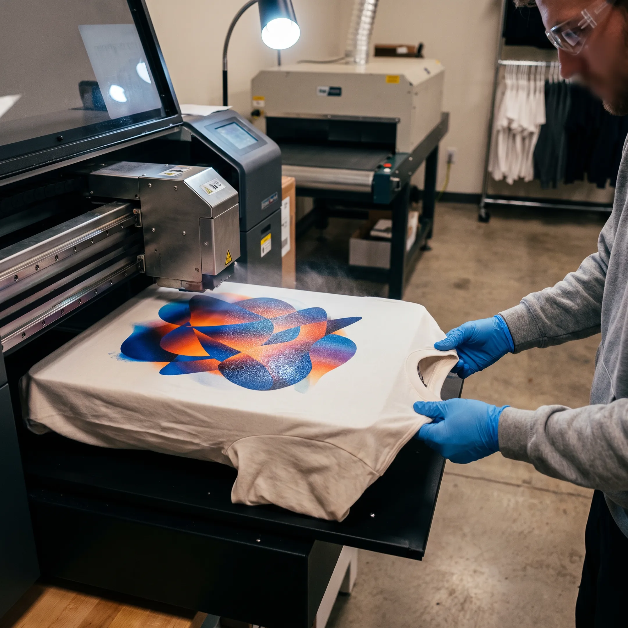 Large detailed custom graphic printed directly onto a garment