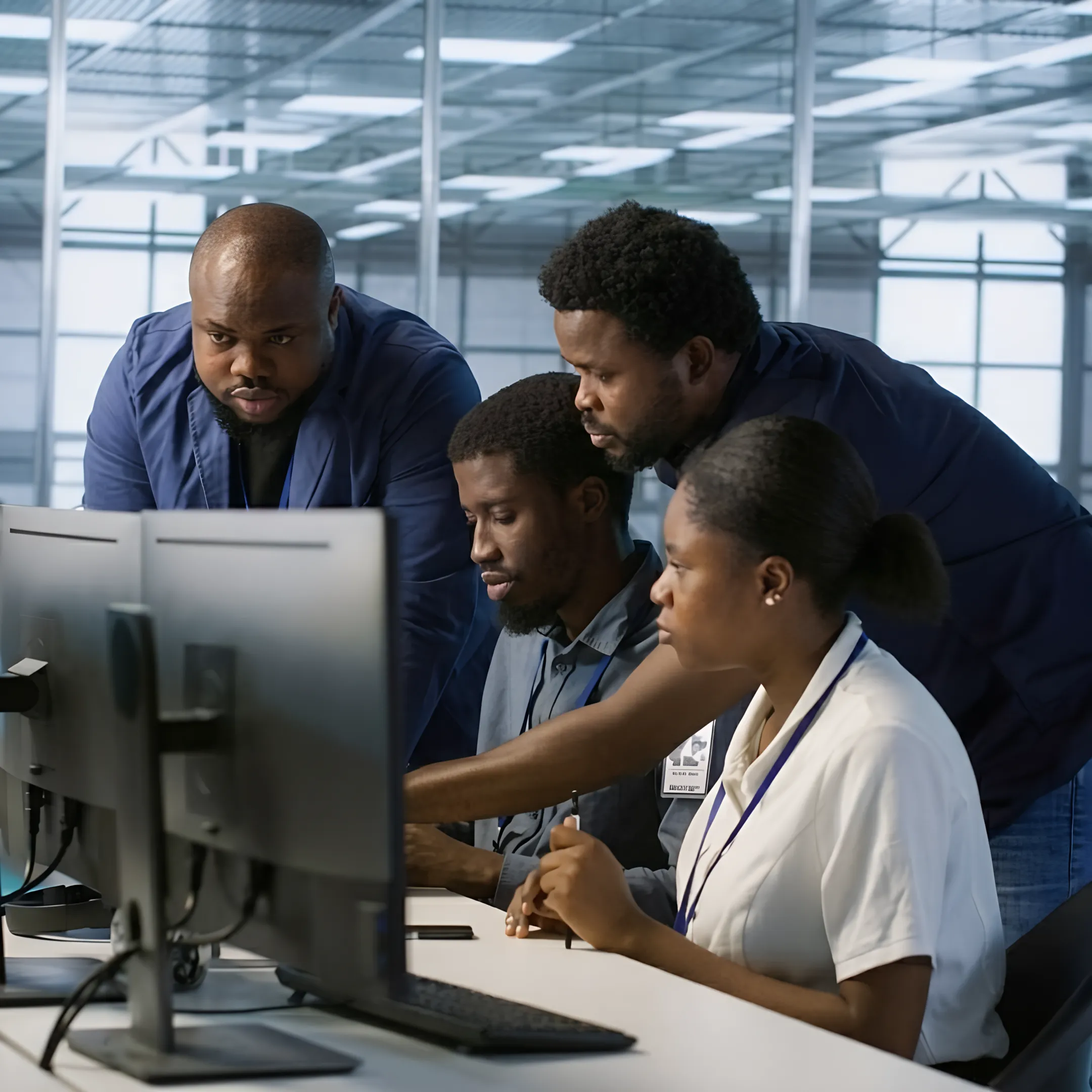 Team using private AI knowledge assistant