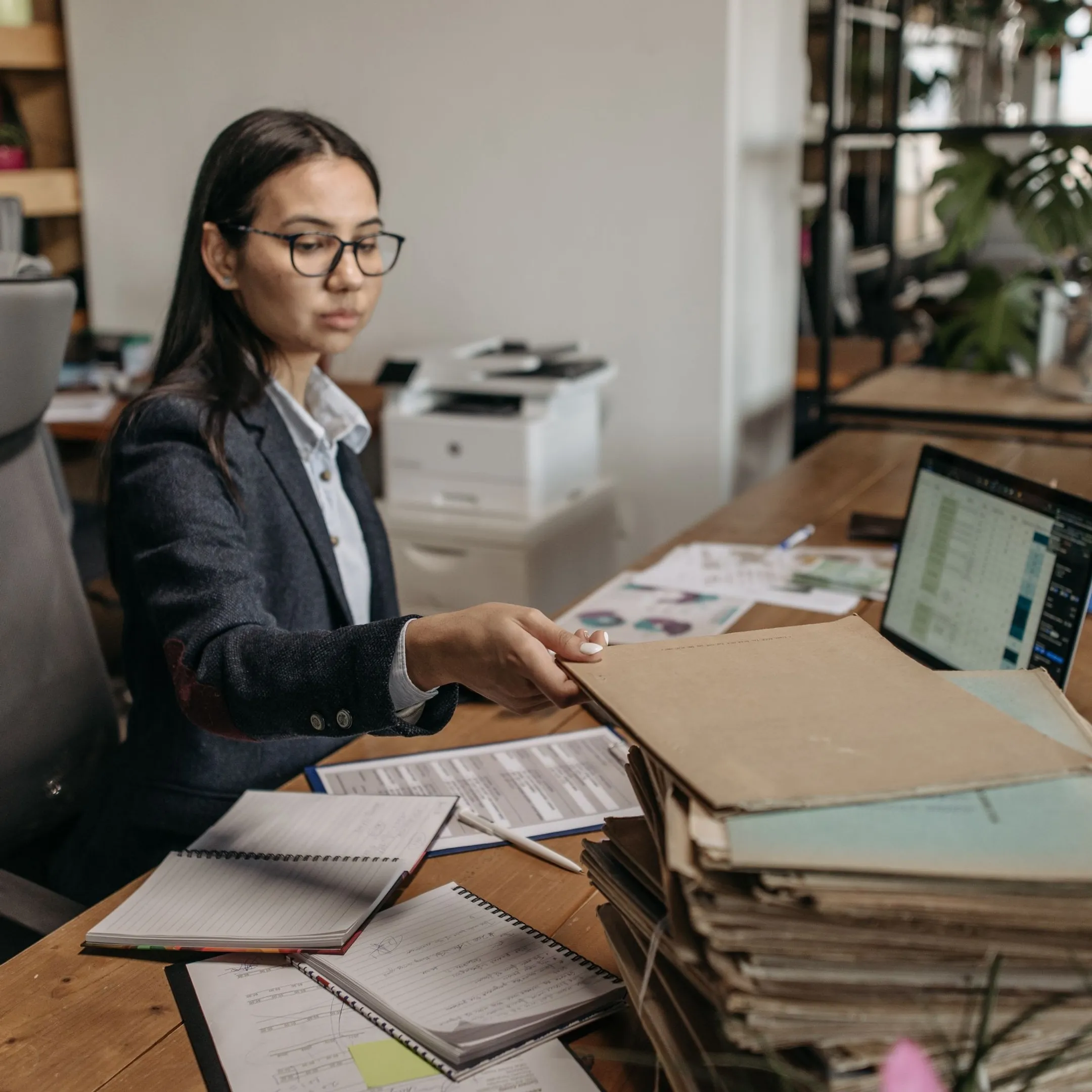 Employee reviewing parsed documents in a private AI knowledge system