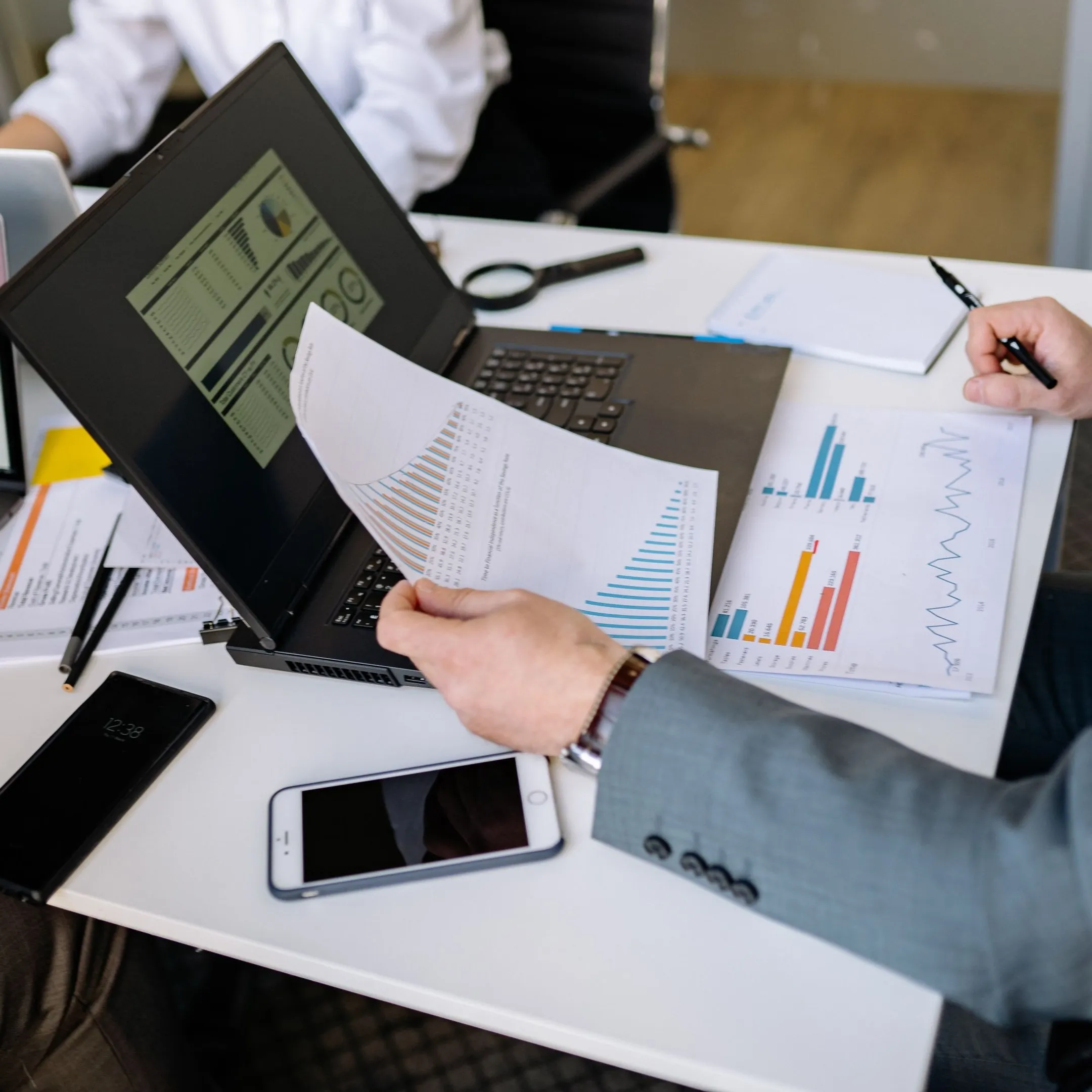 AI system analyzing business documents in a secure private environment