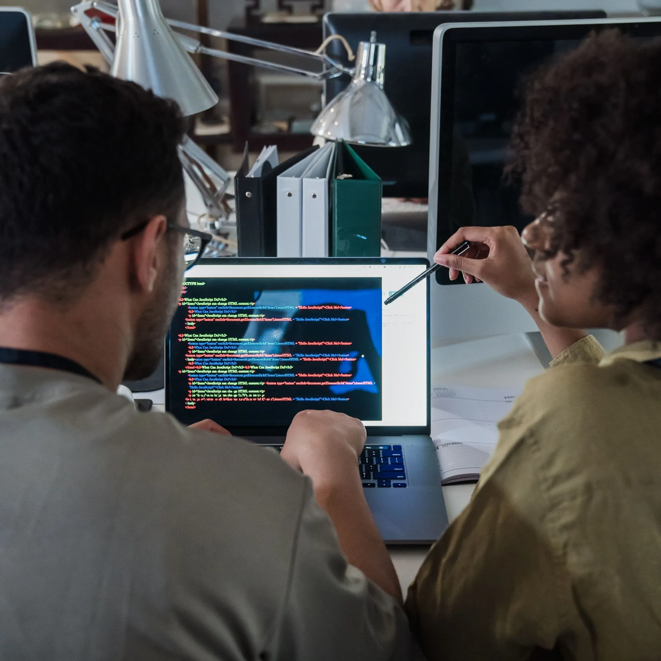 Business team using a private AI knowledge assistant