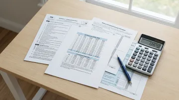 IRS tax form and financial planning documents showing eligible premium deduction limits