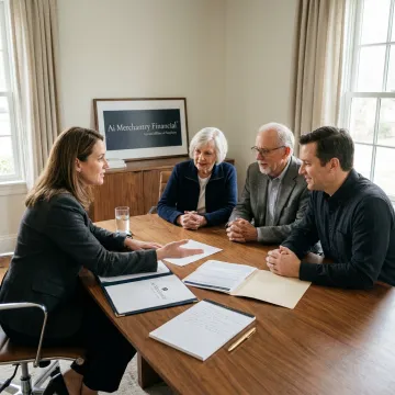 Family discussing philanthropic legacy planning