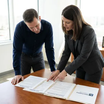 Estate planning meeting with a small business owner