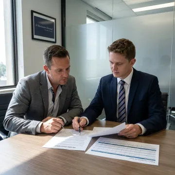 Advisor reviewing health insurance options with a small business owner