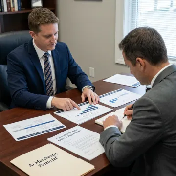 Business owner reviewing succession planning documents