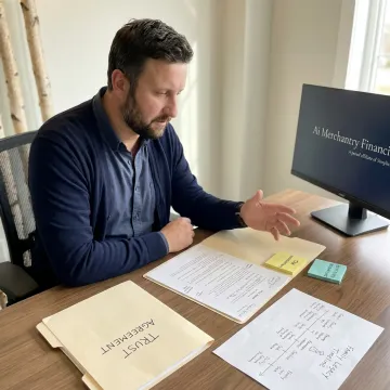 Advisor organizing estate planning documents