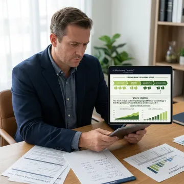 Advisor reviewing life insurance planning steps