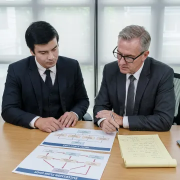 Business owner discussing exit and estate planning