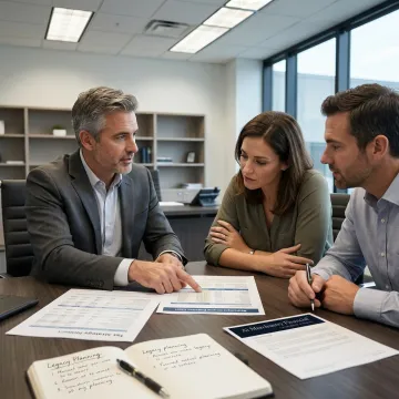 Retirement planning consultation with advisor