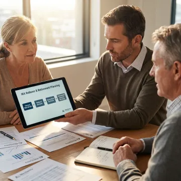 Advisor explaining retirement planning process