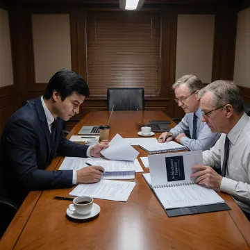 Confidential business sale advisory meeting