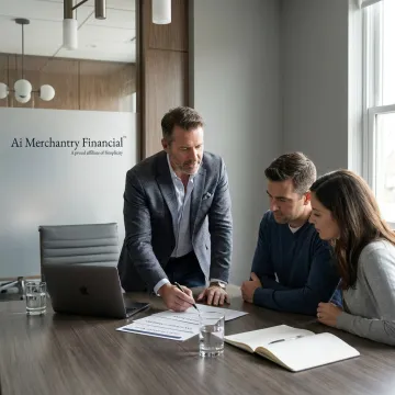 Tax and estate planning advisor meeting with clients