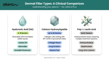 Three dermal filler types for nasolabial folds comparison with duration and benefits