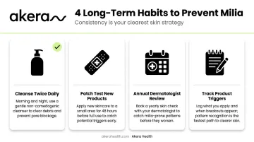 Four daily skincare habits to prevent recurring facial milia long-term