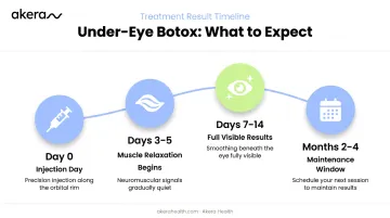 Under-eye Botox results timeline from injection to peak effect and duration
