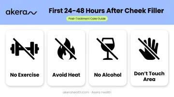 Cheek filler aftercare restrictions first 24 to 48 hours post-treatment guide