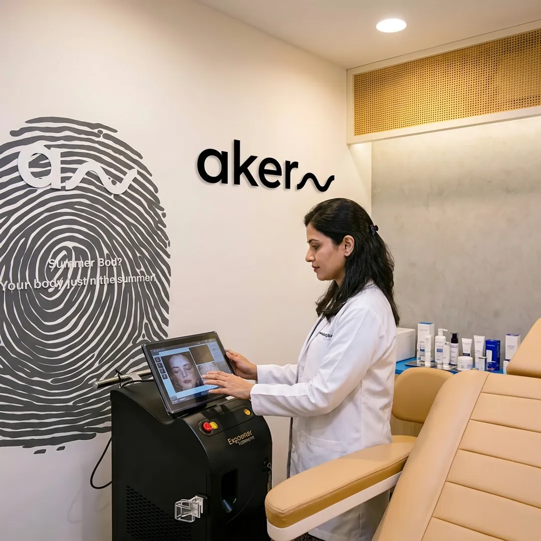 Dermatologist reviewing pigmentation treatment plan