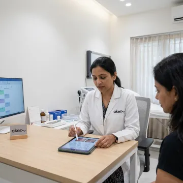 Doctor discussing aesthetic treatment plan with patient