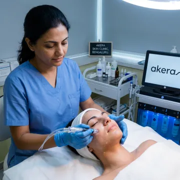 Dermatologist performing skin rejuvenation treatment