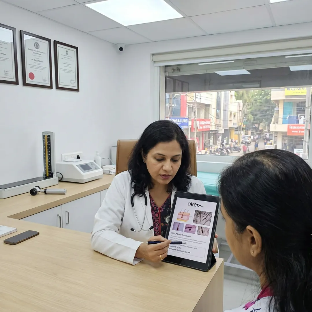 Hair treatment consultation at Akera Health