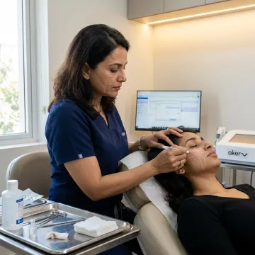 Dermatologist preparing Botox treatment