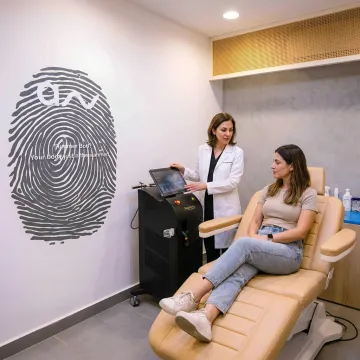 Dermatologist discussing laser hair reduction plan