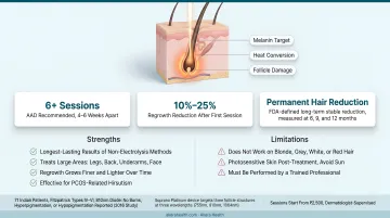 Soprano Platinum laser hair removal device used in dermatologist-led clinic treatment session