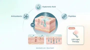 HydraFacial 3-step process cleanse extract and hydrate infographic