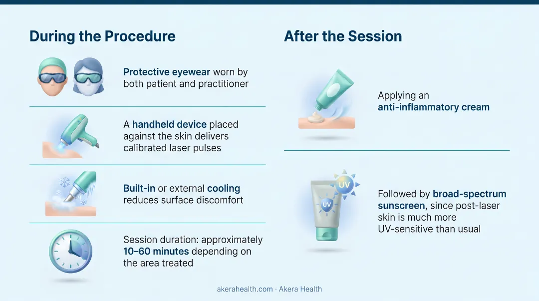 Nd:YAG laser treatment sessions and intervals by skin condition reference chart