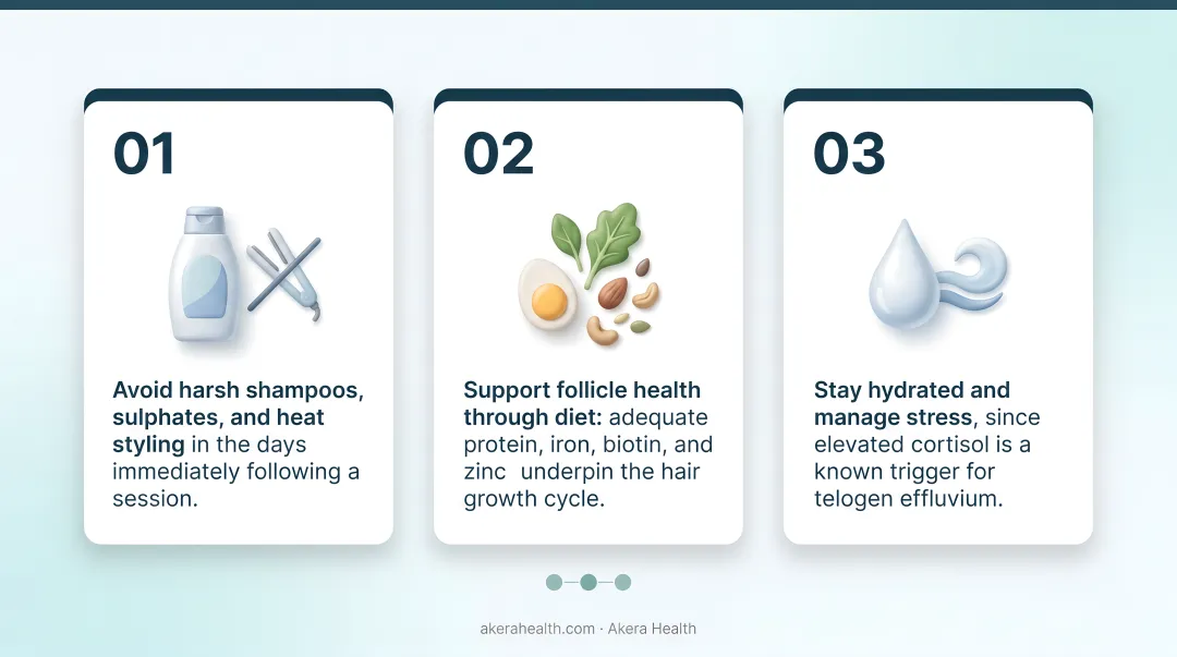 Hair restoration treatment care guide during sessions between sessions and long-term maintenance