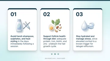 Hair restoration treatment care guide during sessions between sessions and long-term maintenance